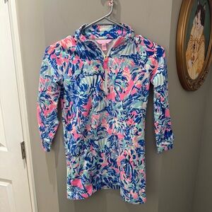 Lilly Pulitzer Girls Mini Skipper Dress Cabana Cocktail Print-Md 6/7
